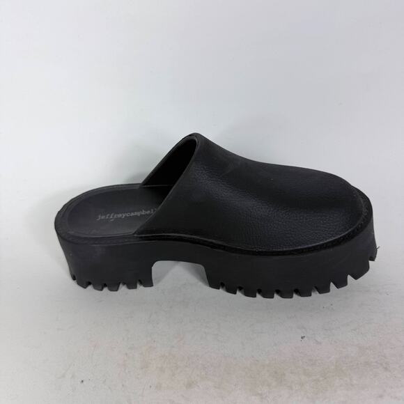 Jeffrey Campbell Clogge Platform Mules Women's 7 Black Leather Slip-On Comfort - Picture 3 of 9